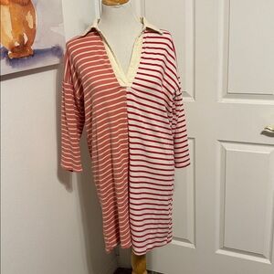 Tuckernuck Red and Cream Striped Mini Dress